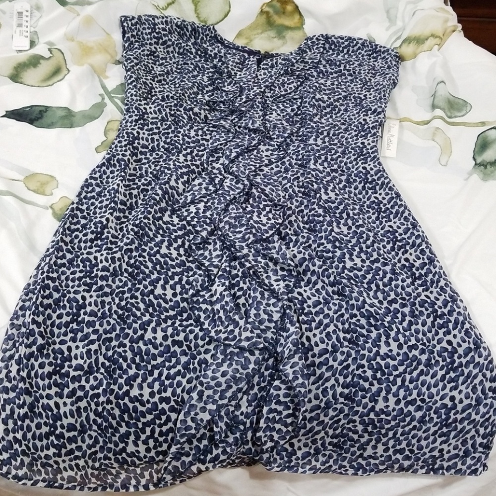 White and blue dress, size 14